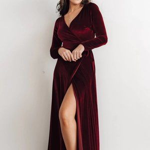 Baltic Born Esmerelda Velvet Wrap Maxi Dress